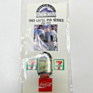 Colorado Rockies Inaugural Season Pin #12 Dodgers CocaCola 1993 MLB Lapel NEW